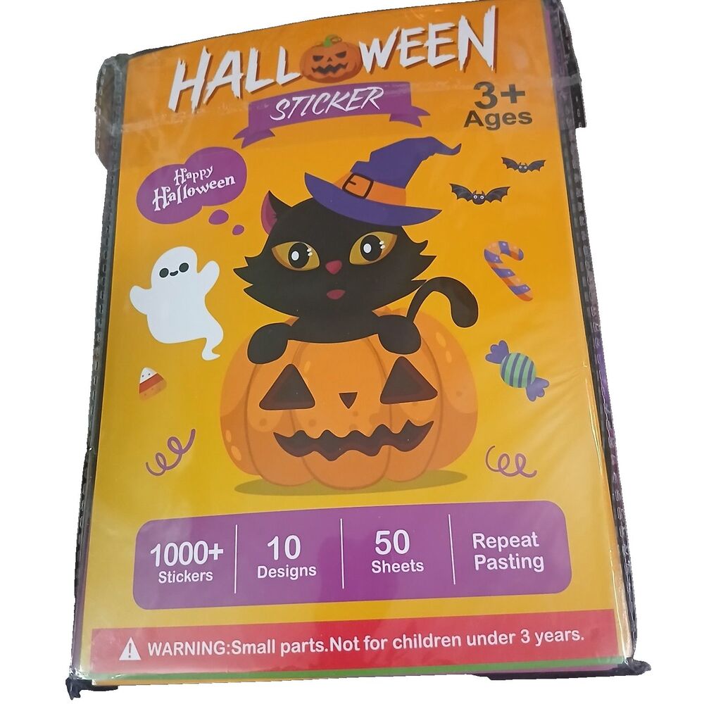 Halloween Stickers 50 Sheets 1000+ Stickers 10 Designs Party Favors Handouts